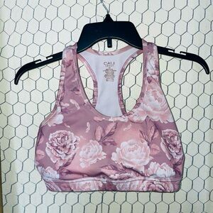 Floral/rose sports bra. Size Med.